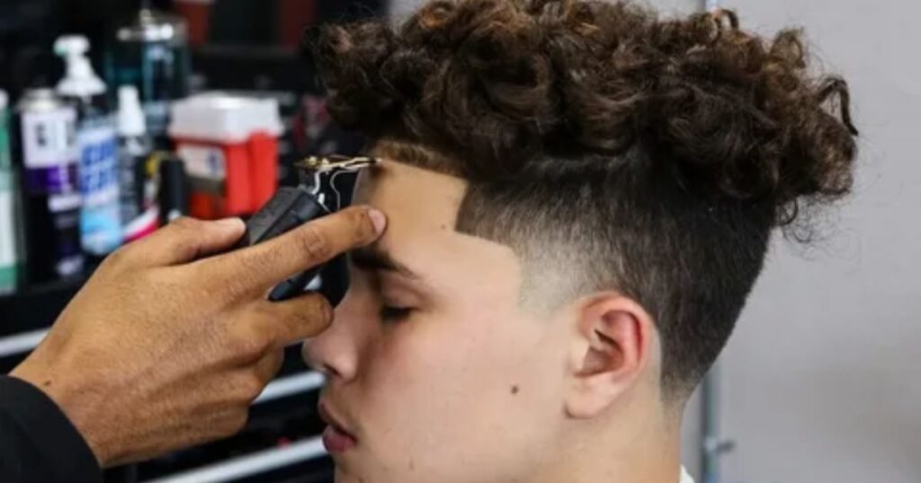 Styling The Curly Hair Taper Fade