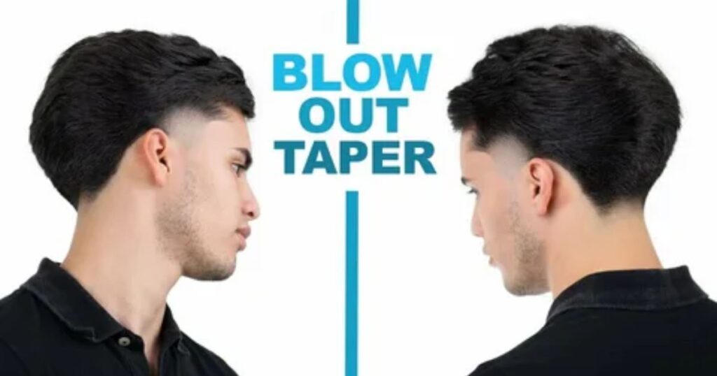 Blowout With Low Taper Fade