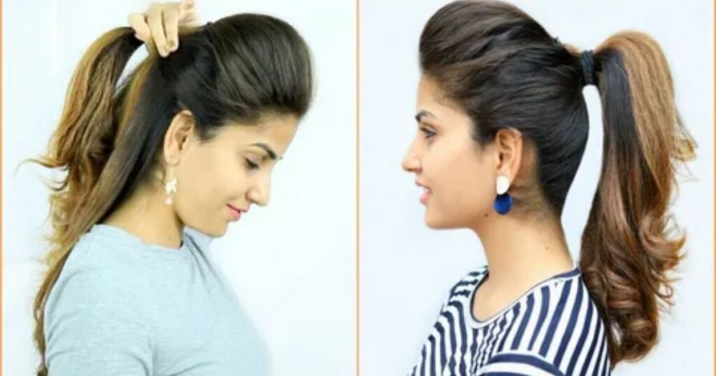 Easy Ponytail Hair Style at Home
