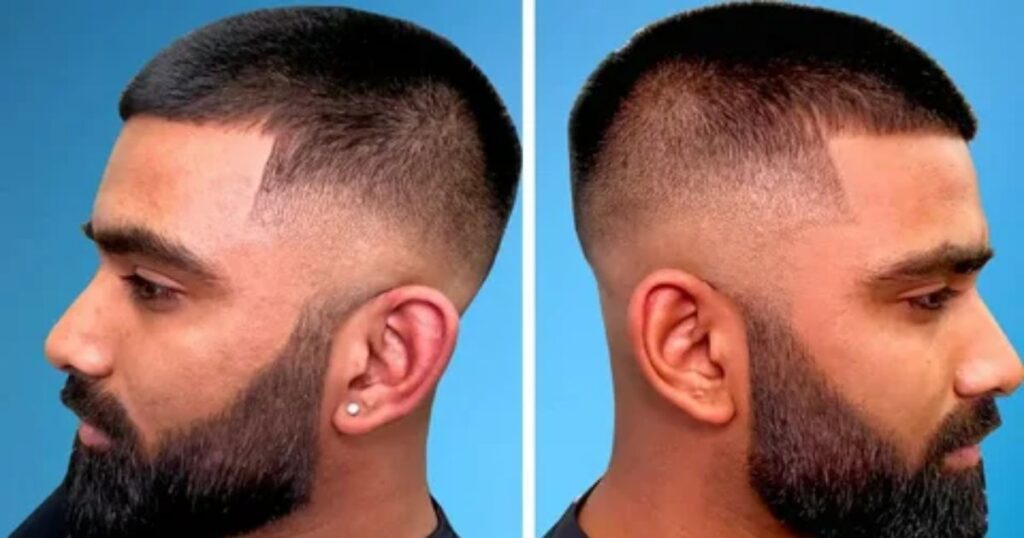 Long Buzz Cut Fade