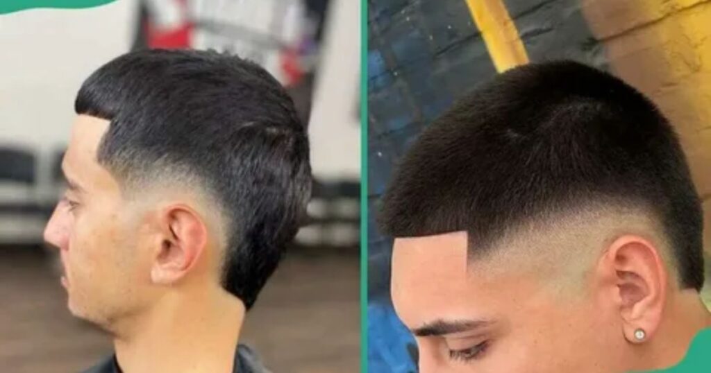 Low Burst Fade Straight Hair