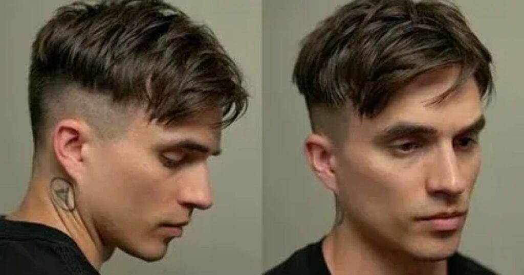 Low Skin Fade With Messy Fringe