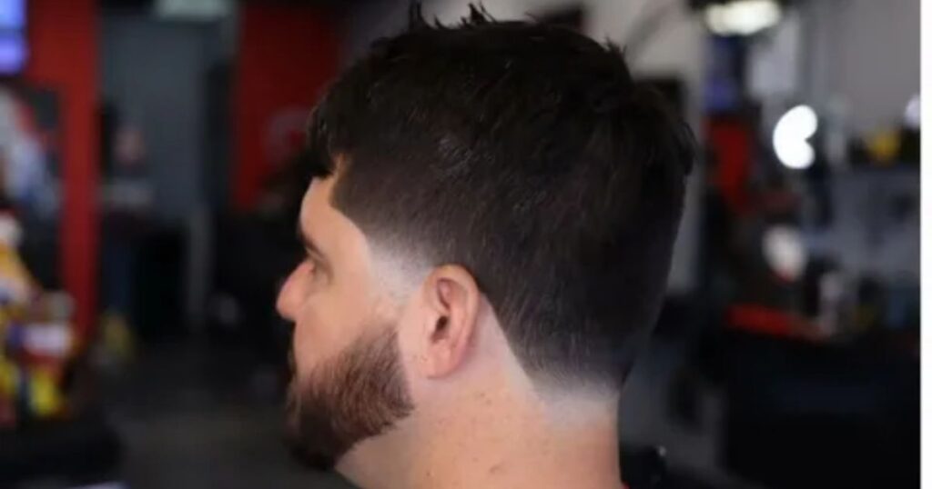 Low Taper Fade with Messy Hair
