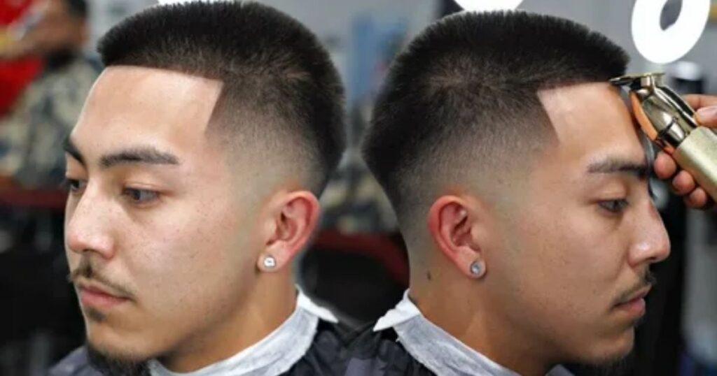 Low Taper Fade with Straight Hair