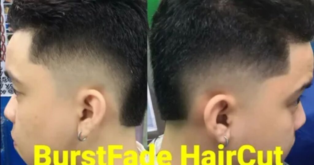 Mid Burst Fade Straight Hair Short Spiky Texture