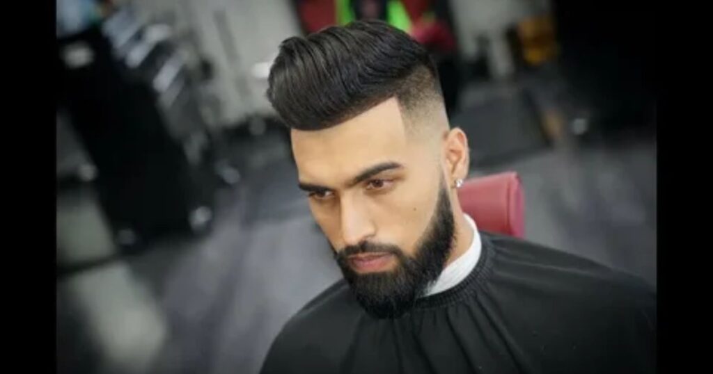 Mid Fade With Pompadour