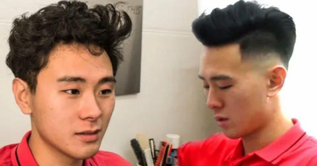 Asian Comb Over Fade