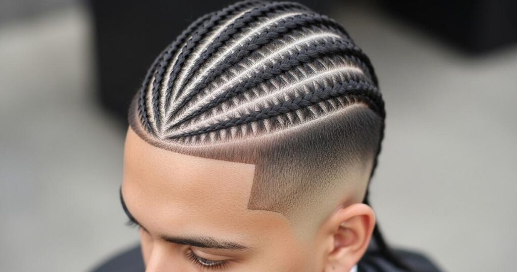 High Taper Fade with Cornrows