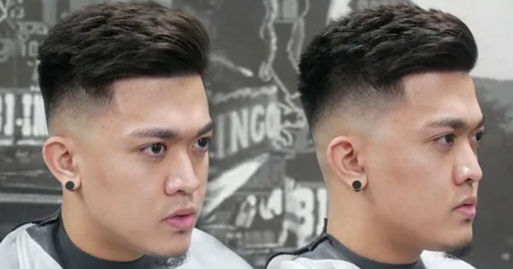 Low Taper Fade With Asian Layered Hair