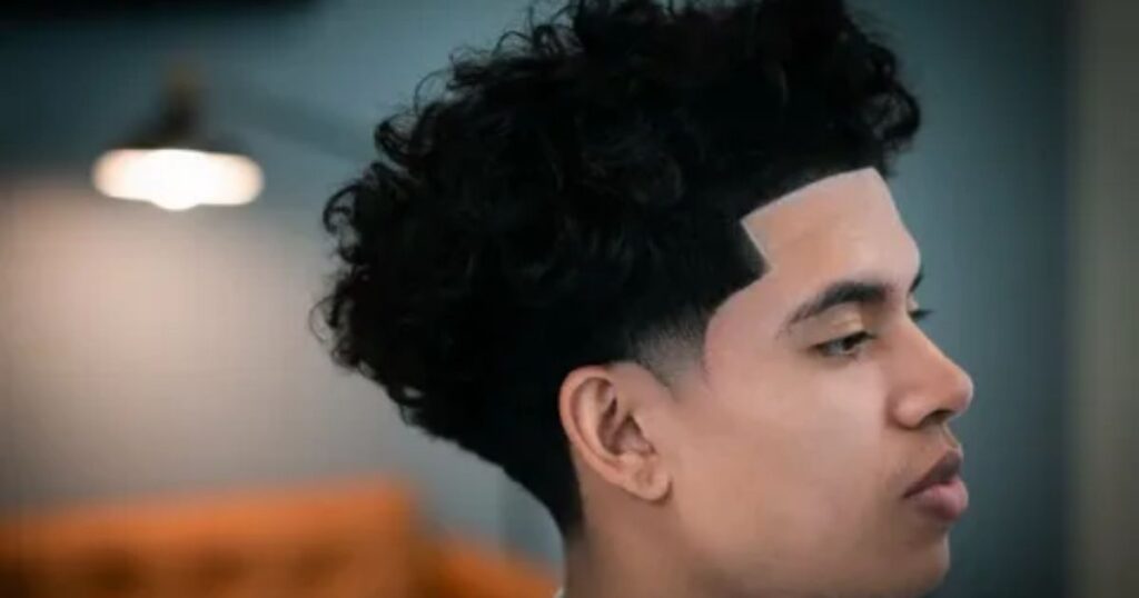 Straight Hair Burst Fade