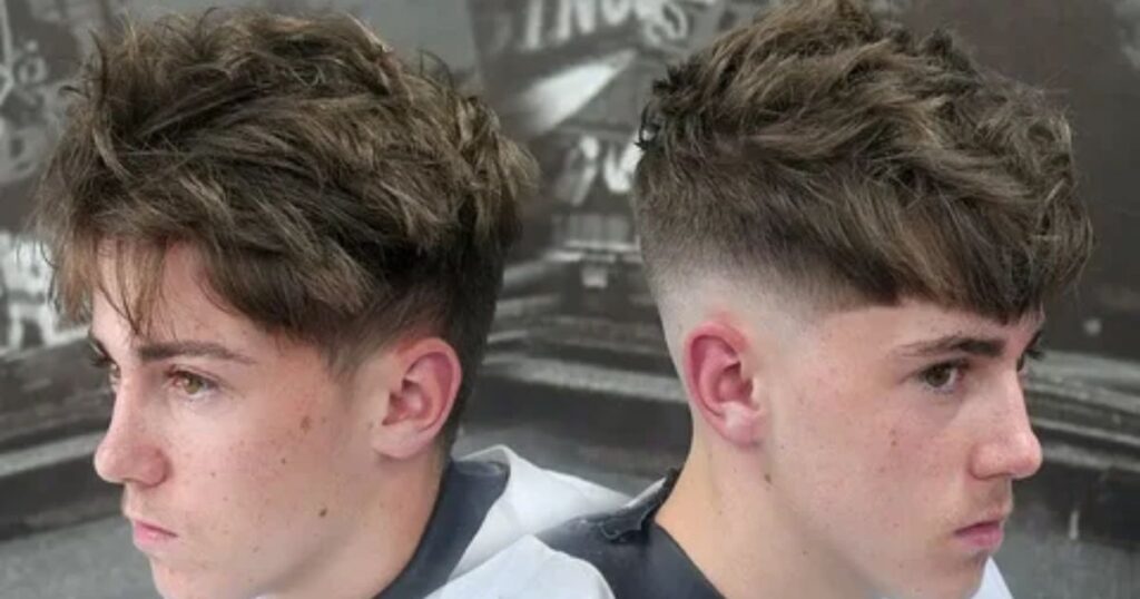 Textured Short Hair With Low Taper Fade