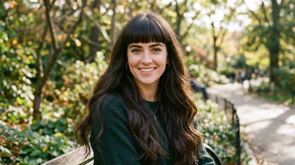 Blunt Bangs With Long Hair