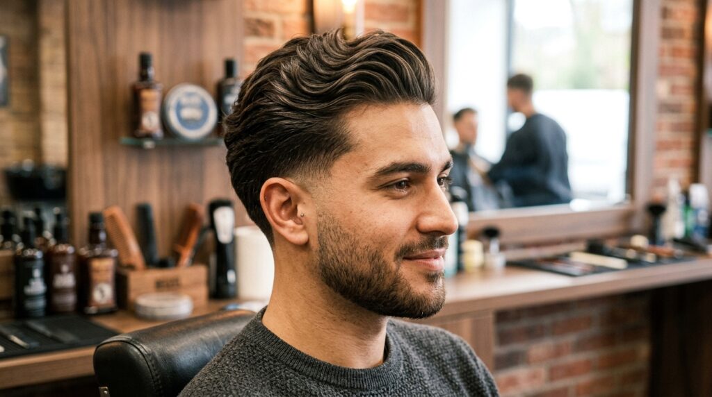 Brushed Back Waves With Low Taper
