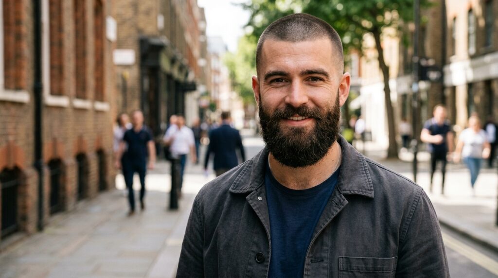 Buzz Cut With Full Beard