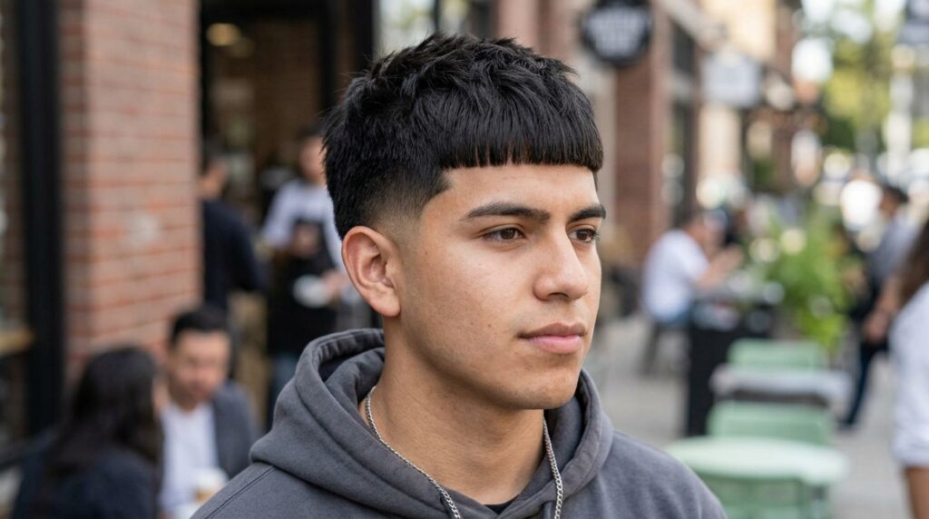 Edgar Cut With Low Taper Fade
