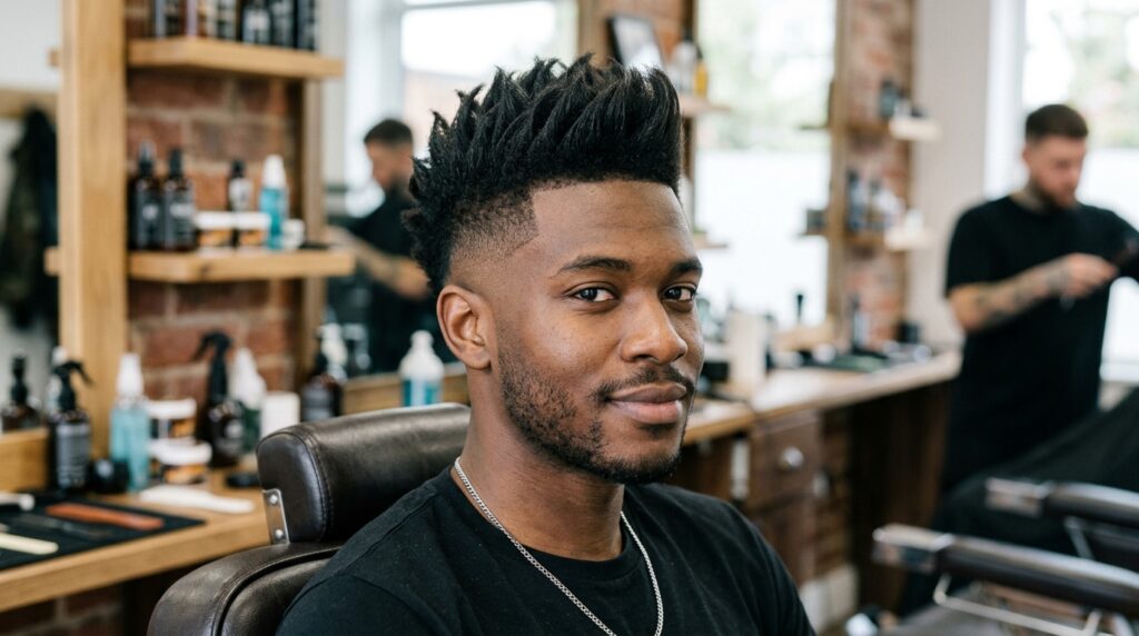 Faux Hawk With Low Taper Fade