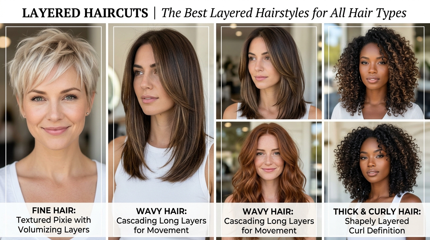 Layered Haircuts | The Best Layered Hairstyles for all Hair Types