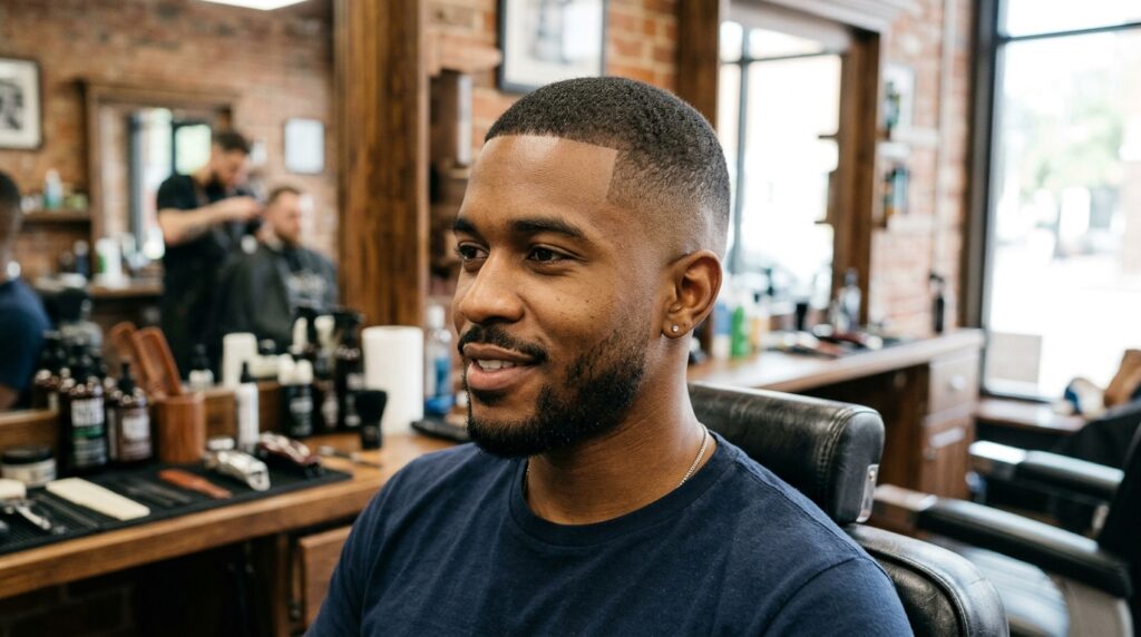 Long Buzz Cut Fade