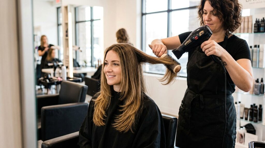 Long Cut With Blow-Dry Brush Shaping