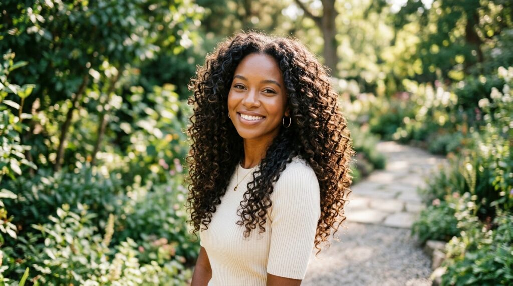 Long Cut With Minimal Layers For Curls