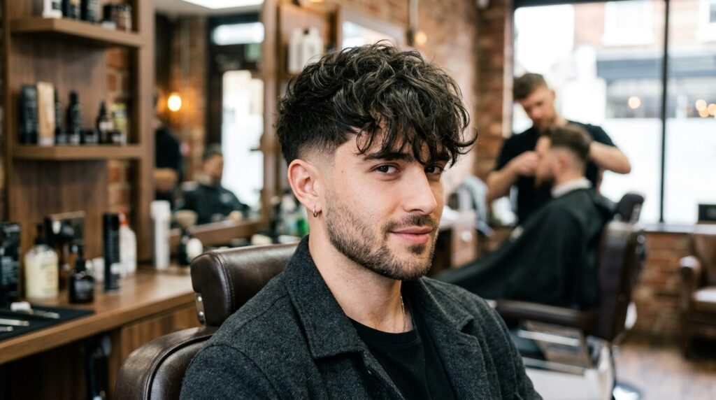 Long Fringe With Low Taper Fade