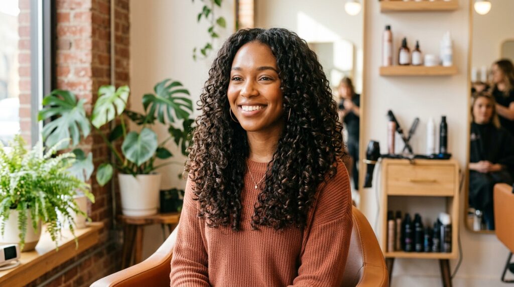 Long, Rounded Layers For Curls