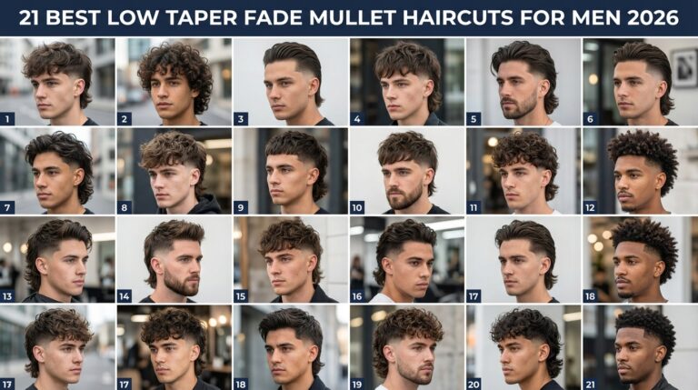 21 Best Low Taper Fade Mullet Haircuts for Men 2026