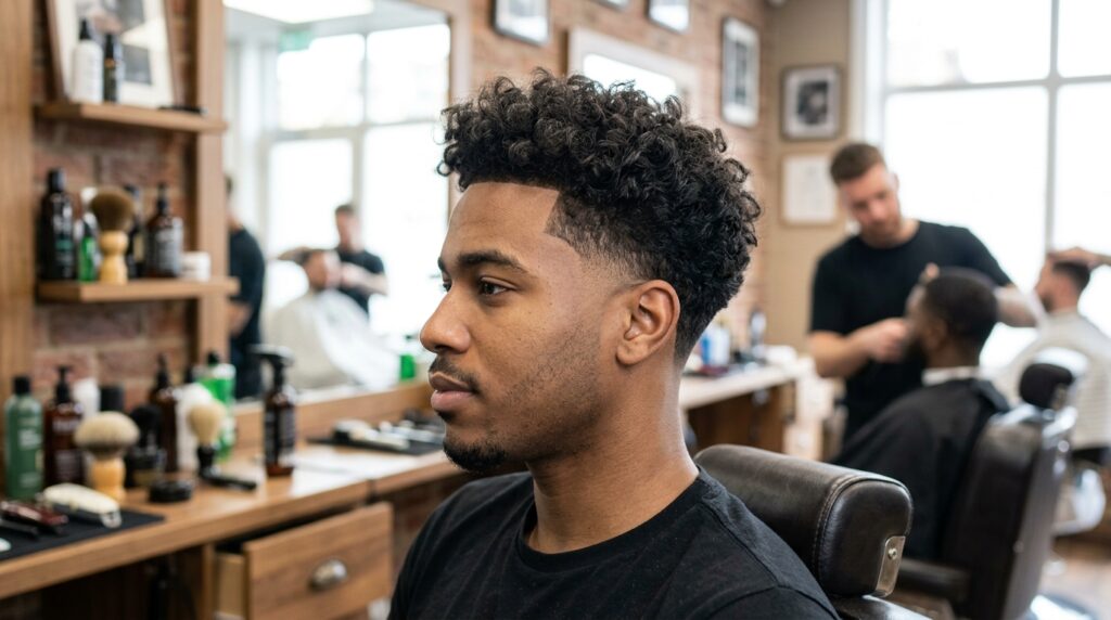 Low Fade With Curly Hair