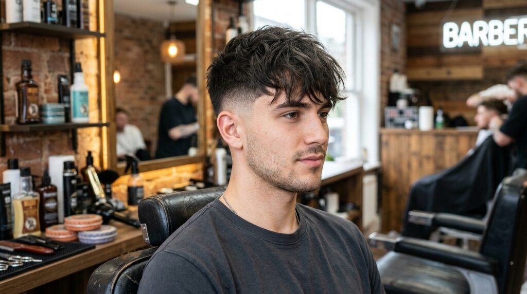 Low Fade Messy Fringe