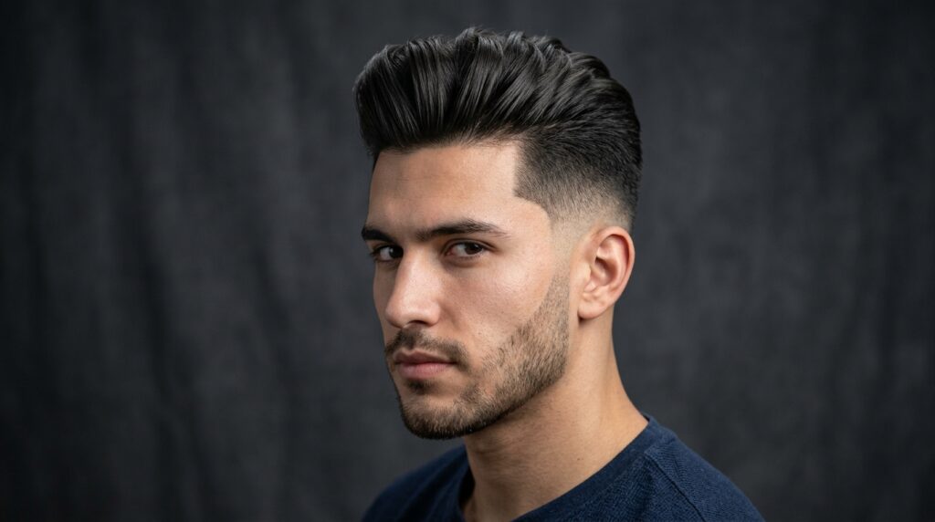 Low Fade Straight Hair
