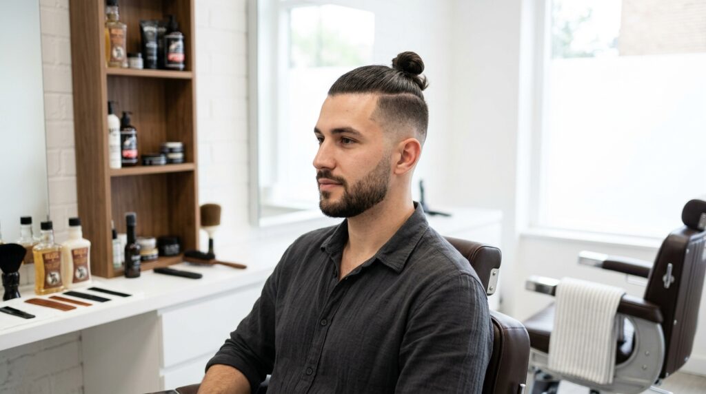 Low Fade Man Bun