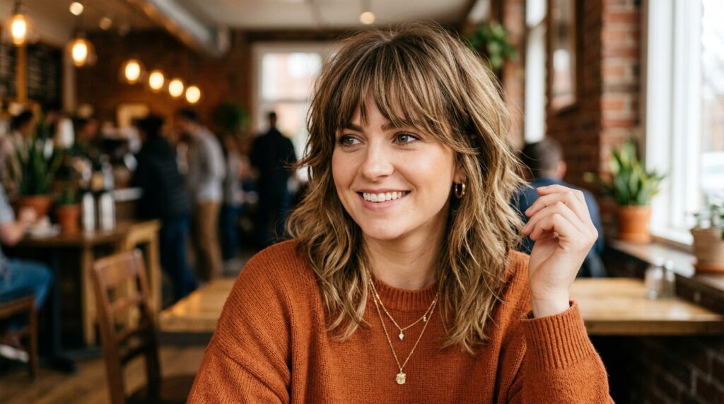  Medium Shag With Bangs