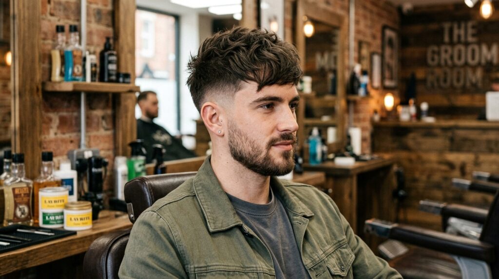 Messy French Crop With Low Taper Fade