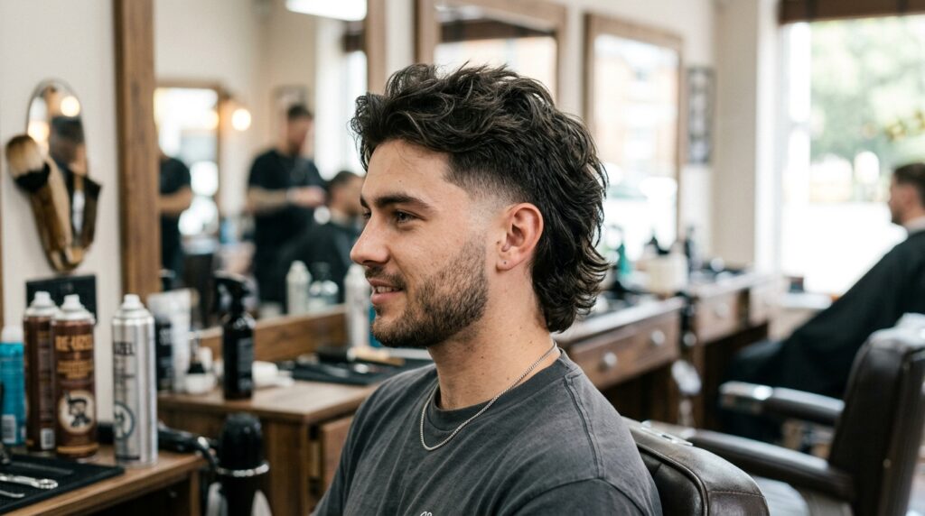 Modern Mullet With Low Taper Fade
