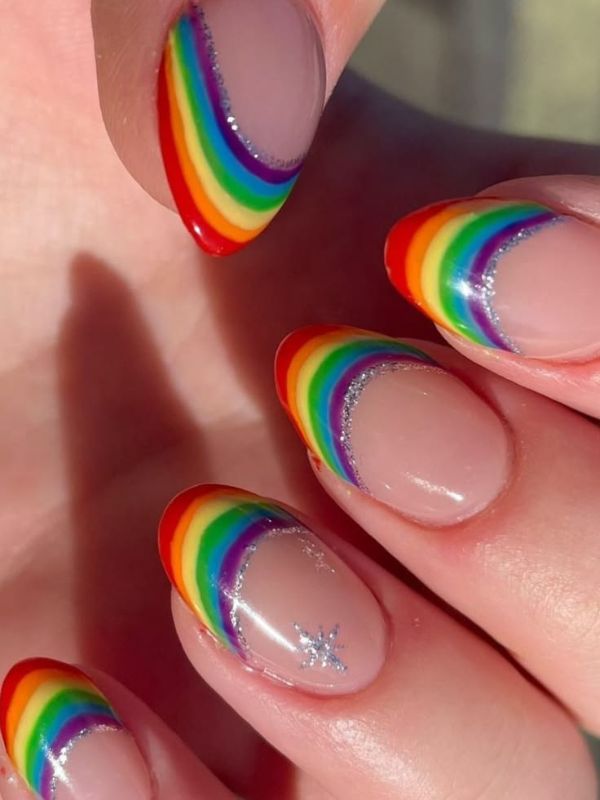 Negative Space Rainbow Arcs