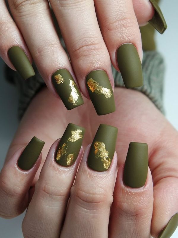 Olive and Gold Foil Duo