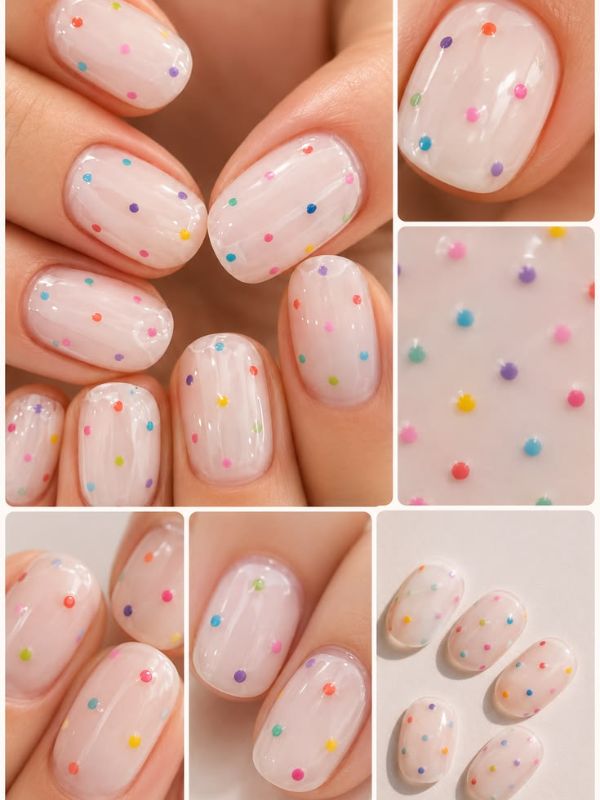 Pastel Confetti Tips