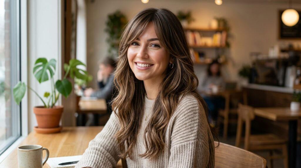 Side-Swept Bangs With Long Layers