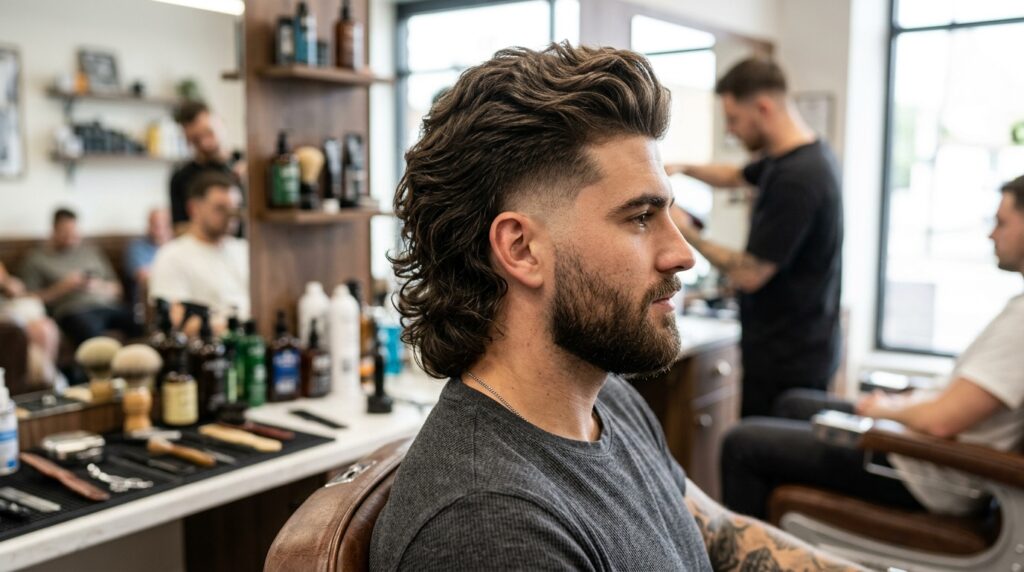 Taper Fade Mullet Thick Hair Style