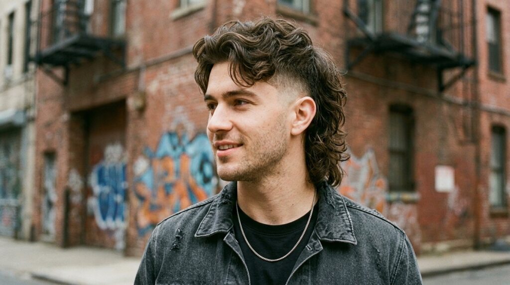 Taper Fade Mullet Textured Style