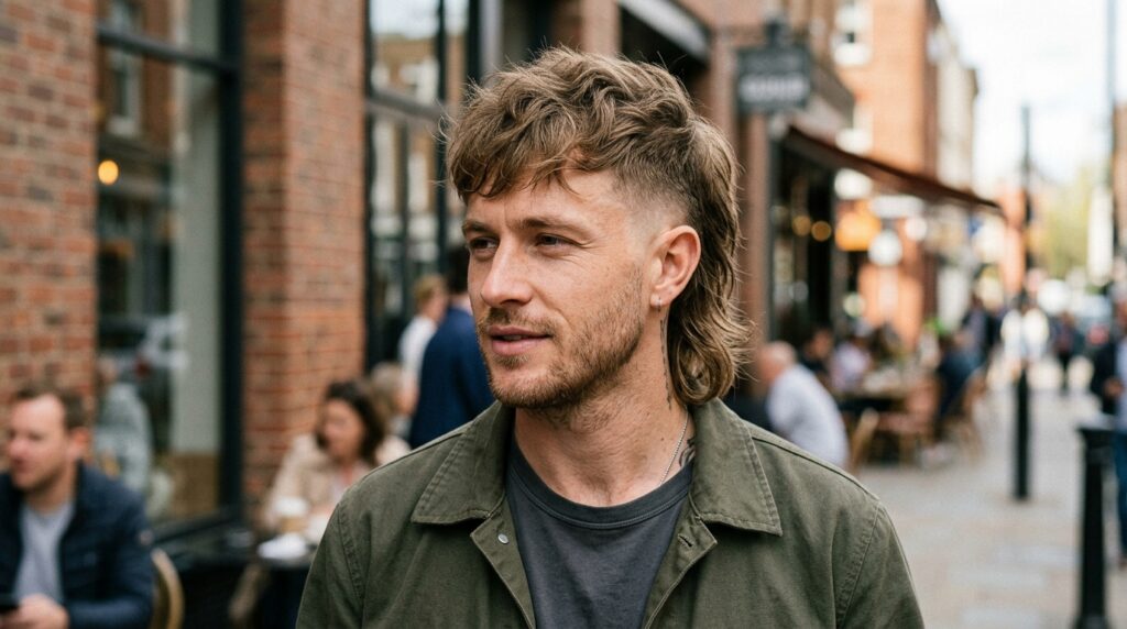 Taper Fade Mullet Thin Hair Style
