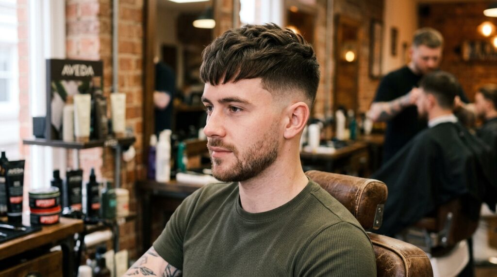 Textured French Crop With Low Skin Fade