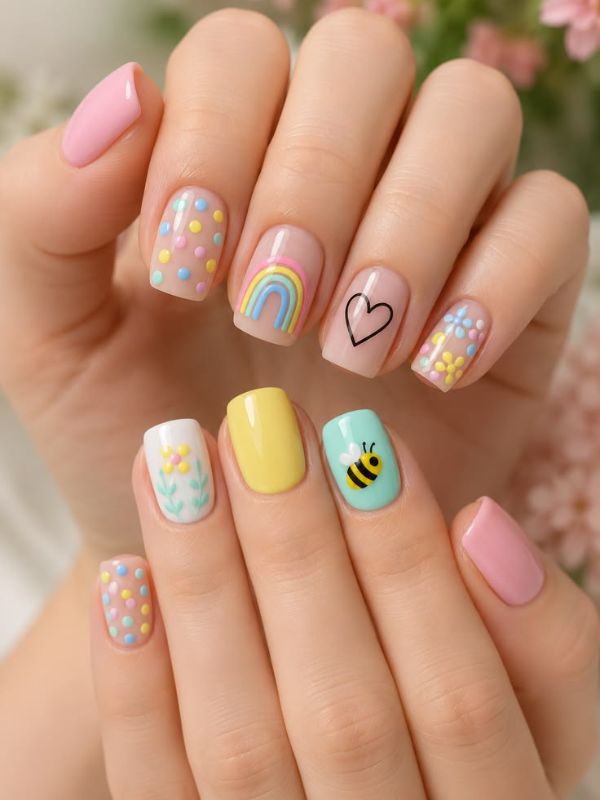 Tiny Rainbow Hearts