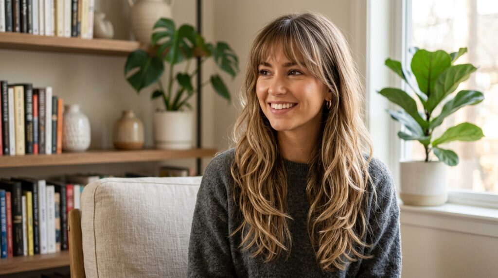 Wispy Bangs With Long Layers