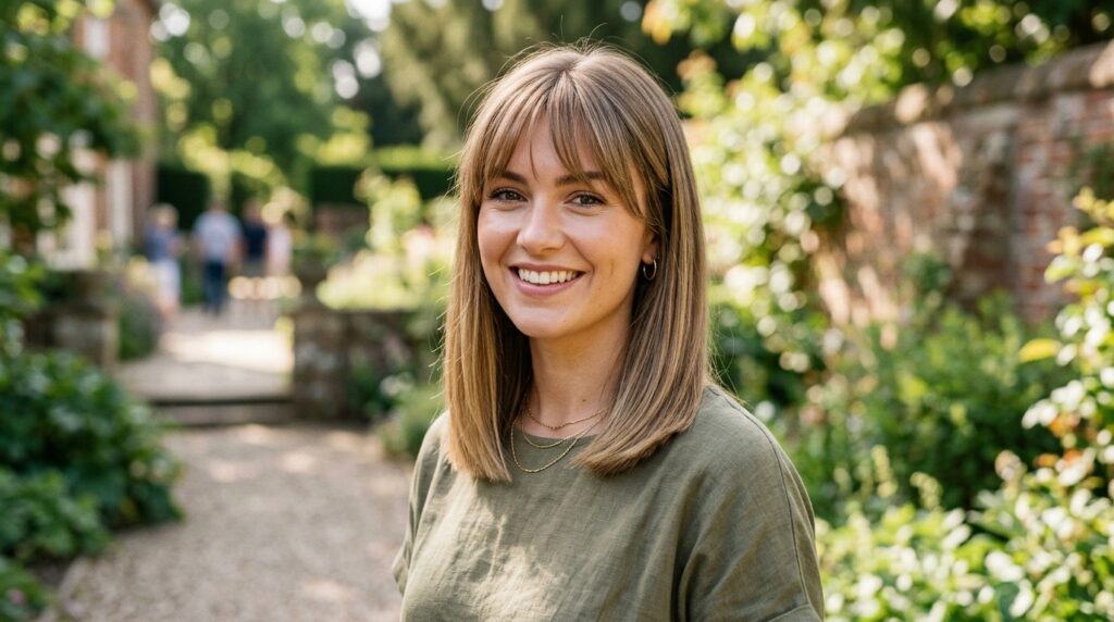 Wispy Bangs With A One-Length Cut