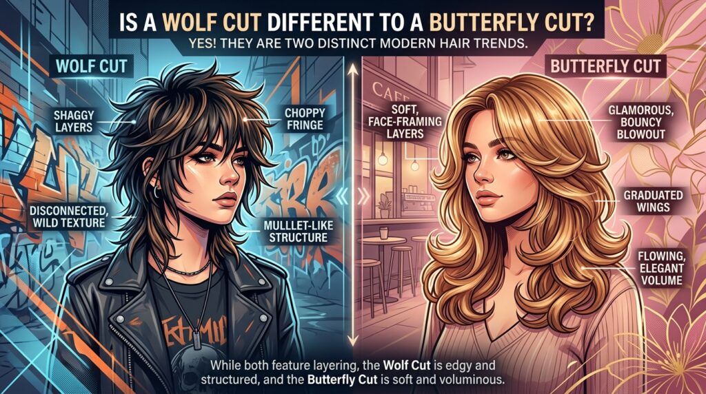 Is A Wolf Cut Different To A Butterfly Cut